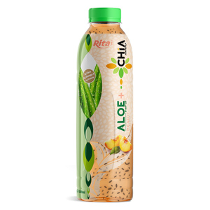 Bebida de Aloe Vera Rita con Semillas de Chía y Sabor a Uva, en Botella PET de 500 ml (16.9 oz), Mayorista, Fabricante Vietnamita - Product Image 5