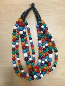 Collier de perles en résine faites à la main, forme personnalisée, multicolore, promotion mode, Saint-Valentin, ensemble peint à la main, provenance Inde - Product Image 6