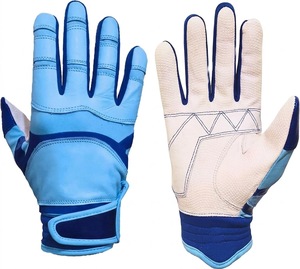 Gants de frappe en cuir bleu Orha International, ambidextres, fermeture auto-agrippante, unisexe, adulte, entraînement, durables, respirants - Product Image 1