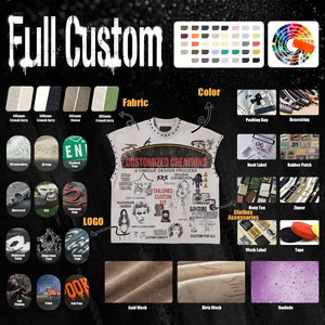 Camiseta sin Mangas Marrón para Hombre, Diseño Gráfico Personalizado, Estilo Urbano con Tachuelas, Ropa Casual de Verano, 100% Algodón Transpirable - Product Image 6