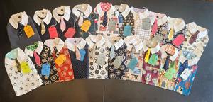 Handmade Designer Dog Clothing Japanese Fabric Pet Apparel with <b>Tie</b> Classic Style Adjustable Dog Outfits for Halloween - Product Image 2