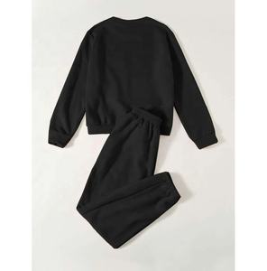 Women's Custom Logo 2-Piece Fitness Jogger Sweat Track Suits Ladies Sports Apparel for Summer & Winter Jogging Customizable Logo - Product Image 5