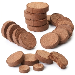 Discos de Turba Premium y Tapones de Fibra de Coco, Material Orgánico con Alta Retención de Agua, Biodegradable y Ecológico, Tamil Nadu, India - Product Image 1