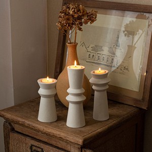 Ensemble de bougeoirs Hurricane artisanaux avec base en bois conique |   Décoration de mariage pour la maison |   Sérigraphie à deux couleurs |   Origine du Mizoram | - Product Image 1