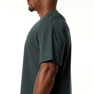 T-shirts en coton 100% de haute qualité, design décontracté, écologiques, respirants, séchage rapide, logo sur le devant, col rond, jersey tricoté, teinture unie - Product Image 2