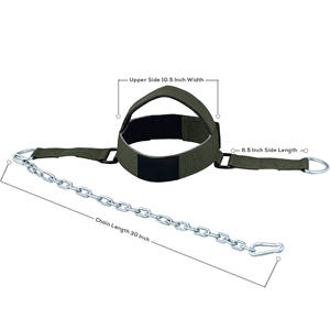 Harnais de tête personnalisé avec logo, fixation robuste en D pour entraînement du cou, sangle rembourrée réglable, équipement de fitness en gros - Product Image 2
