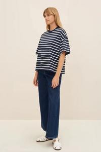 Women's Short Sleeve Cotton Jersey T-Shirt Casual Solid Color Regular Fit Knitted Plain Dyed <b>Top</b> - Product Image 5