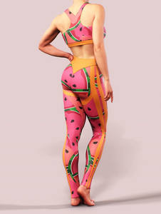 Conjunto de Yoga Ecológico de Alta Calidad para Mujer, Talla Grande, Secado Rápido, Transpirable, Resistente al Viento, 2 Piezas, Cierre Elástico en la Cintura - Product Image 5