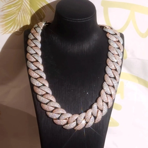 สร้อยคิวบันโมอิสซาไนต์ขนาด 20 มม. หรูหรา พร้อมตัวล็อคแบบสั่งทำพิเศษ สไตล์ฮิปฮอป เงินแท้ 925 ประดับโมอิสซาไนต์เต็มเส้น - Product Image 6