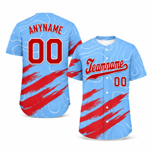 Camiseta de Béisbol Sublimada Personalizada con Botones, Camiseta Deportiva de Softbol Impresa, Transpirable, Unisex, Corta, Antibacteriana y de Secado Rápido - Product Image 2