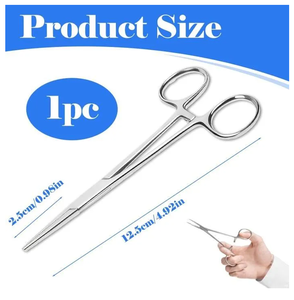 Pinzas hemostáticas Mosquito Kelly de 12.5 cm de acero inoxidable, la mejor calidad a precio mayorista, proveedor de Pakistán. - Product Image 2