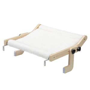 Amaca per Gatti in Peluche da Finestra, Comoda Seduta in Legno Senza Foratura e Senza Ventosa per Gatti da Interno - Product Image 2