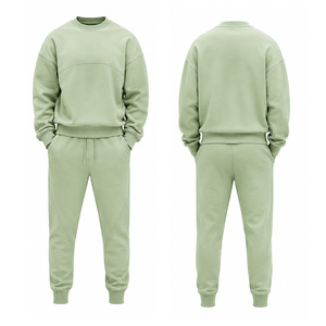 <b>Men</b> Crew Neck Tracksuit Wholesale Custom Sweatshirt Jogger <b>Pants</b> Set for <b>Running</b> Fitness Training Casual Athletic Sportswear OEM - Product Image 5