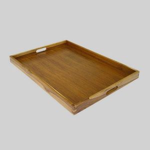 Plateau en bois classique durable fait à la main pour servir des aliments, des boissons, des fruits, des collations et organiser la cuisine, la table à manger - Product Image 1