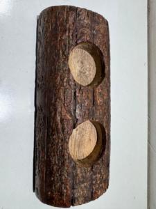 Portavelas de madera estilo rústico antiguo, juego de portavelas tallados con acabado envejecido, portavelas navideños de madera envejecida hechos a mano - Product Image 1