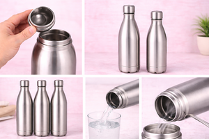 Bouteille isotherme en acier Liviya, anti-fuite, avec impression personnalisée, pour boissons chaudes et froides, idéale pour la salle de sport, les voyages, le bureau, l'école et les vacances - Product Image 3