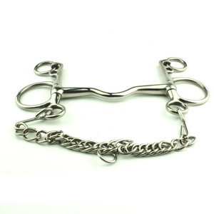 Mors de cheval en acier inoxydable avec chaîne pour équipement d'équitation - Product Image 2