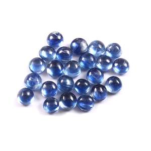 Lote al por mayor de cabujones redondos de cianita natural de 6x6 mm con base plana, calibrados, para fabricación de joyas. - Product Image 1