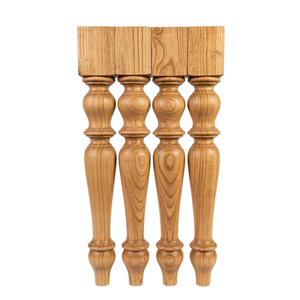 Elegant Solid Rubber Wood Furniture <b>Legs</b> Modern <b>Turned</b> <b>Table</b> Supports for <b>Dining</b> Room Bedroom and Luxury Home Decoration - Product Image 1