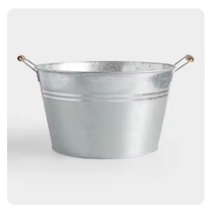 Seau à glace pour vin, grande surface lisse, rond, en acier inoxydable, seau à champagne antique à prix raisonnable - Product Image 6
