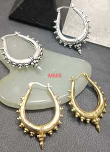 Wholesale Minimalist Bohemian Gold Plated Hoop Earrings Lightweight Alloy Indian Manufacturer Factory Price - Product Image 1