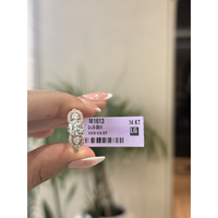 Bague de fiançailles et de mariage exclusive en diamant de laboratoire, trois pierres, design vintage halo, certifiée IGI, 1,97 carat VVS VS EF, or 14 carats