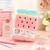 LABON – carnet de notes A5 mignon en forme de Fruit, housse de pastèque, fraise, couleur jaune, rose, en fourrure