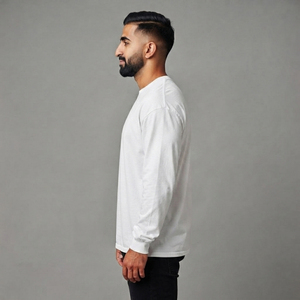 Front Printed Over-Sized Long Sleeve T <b>Shirt</b> <b>Men's</b> 100% Cotton Breathable Sports Tee Customized Printed Casual Wear T <b>Shirts</b> <b>Men</b> - Product Image 4