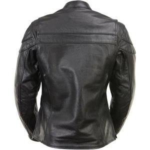 Chaqueta de Motociclista Clásica de Cuero y Textil para Mujer SAMROZ SPORTS - Uso Durante Todo el Año - Product Image 2