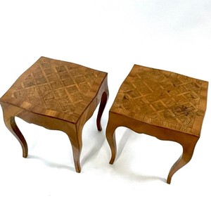 Handcrafted Olive Wood <b>Side</b> <b>Table</b> with Red Resin & Gold Accents - Wholesale - Product Image 4