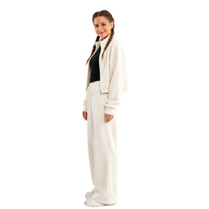 Conjunto de Sudadera y Pantalones Deportivos de Forro Polar para Mujer, Corte Holgado, Marca Privada, Moda Casual, Fabricante y Proveedor de Ropa al por Mayor - Product Image 6