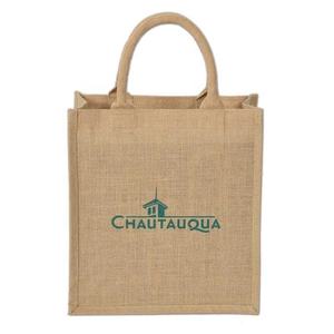 Sacs en jute indien Sac en jute fantaisie écologique Sac à main polyvalent avec fermeture éclair et poignée à vendre - Product Image 4