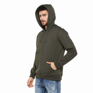 Sweat-shirts à capuche zippés pour hommes, style streetwear oversize, avec option de logo personnalisé, prix raisonnable. - Product Image 4