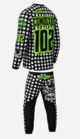 Combinaison de motocross professionnelle pour la course estivale, coupe-vent, respirante, séchage rapide, polyester, personnalisable, tenue de protection