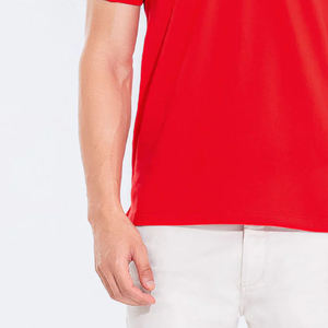 Polo Rojo de Manga Corta para Hombre, 100% Algodón Piqué, Tejido Transpirable, Estilo Casual, Color Sólido, Corte Regular - Product Image 5
