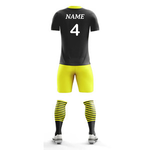 Tenue d'équipe de football pour hommes, maillot de football uni, ensembles de maillots de sport en polyester 100% à séchage rapide, couleur unie - Product Image 2