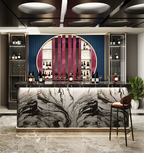 Juego de Bar Moderno de Lujo Zenith 2026 con Iluminación LED, Mueble de Barra con Marco de Madera para Sala de Estar, Apartamento, Villa - Product Image 3