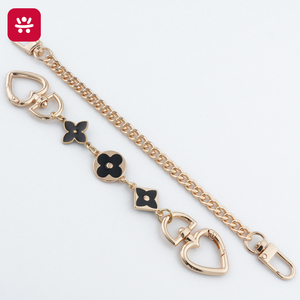 Cadena para Bolso de <span class=keywords><strong>Mujer</strong></span>, Accesorio para Bolso Cruzado, Cadena de Metal Ajustable con Trébol de Cuatro Hojas, Cadena Dorada Personalizada para Bolso - Product Image 2