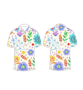 Camisa Polo con Estampado Floral Colorido para Hombre, Sublimación Personalizada, Manga Corta, Verano, Informal, Transpirable, Ligera, para Golf - Product Image 6