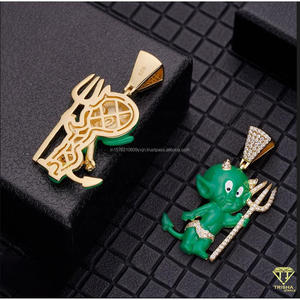 Pendentif exclusif de personnage de dessin animé avec pierres de diamant de laboratoire de qualité supérieure et un look tendance - Product Image 6