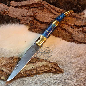 Couteau à fruits portable d'extérieur en acier Damas avec manche en os de chameau, idéal pour la viande, le vin, le camping et l'usage industriel – Vente chaude - Product Image 1