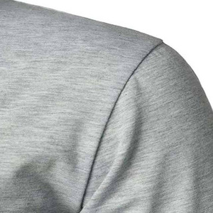 DAIZEN STAR Men's Gray Short Sleeve for Shirt Embroidered Logo Solid Color Casual Oxford Knitted Cotton Breathable Pocket - Product Image 4