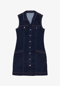 Robe en jean sans manches pour femme, mode estivale personnalisée, fermeture à boutons, 100% coton, respirante, tenue décontractée d'été - Product Image 4