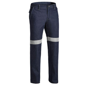 FR Denim Pants Woven Cuts Pro Men's Fireproof Knife Cut Proof Safety Solid Breathable Cargo <b>Work</b> Wear Denim <b>Jeans</b> Pants - Product Image 1