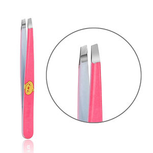 Pinzas para Extensión de Pestañas y Cejas de Acero Inoxidable Antiestáticas con Punta Inclinada Personalizadas, con Mango Cómodo y Diseño Duradero - Product Image 4