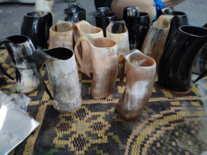 Tasses en corne de buffle naturelle artisanales, écologiques, pour champagne et bière, logo personnalisé imprimé, haute qualité, style animal - Product Image 5