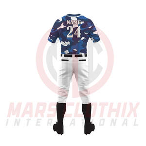 Uniforme de béisbol hecho a medida para equipos, conjunto de camiseta y pantalón de béisbol de tela suave y para deportes profesionales - Product Image 3