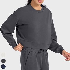 Sudadera de cuello redondo de algodón 100% de secado rápido de alta calidad para mujer Wearpex al por mayor, estilo urbano, manga larga personalizada - Product Image 2