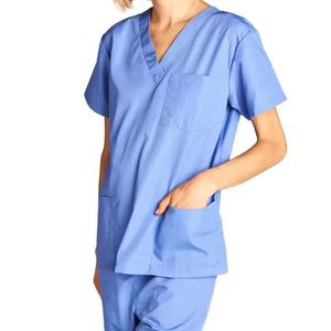 Customized Women Medical Spa Nursing Clinic Uniform Hospital <b>Scrub</b> <b>Set</b> Uniform 2pcs Pants <b>Set</b> With Custom Logo - Product Image 2