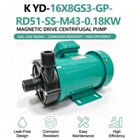 Промышленный горизонтальный химический насос K YD-16X8GS3-GP-RD51-SS-M43-0.18KW из пластика GFRPP с магнитным приводом для циркуляции химикатов